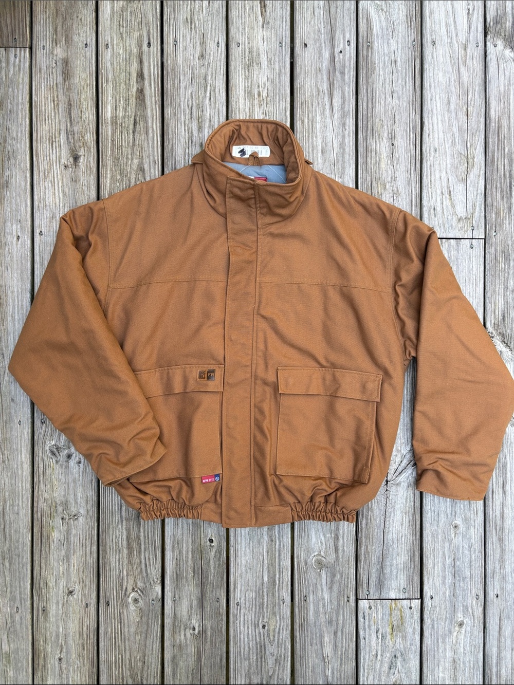 BIG BILL | Brown FR Winter Bomber Jacket Westex UltraSoft Heavy Work Coat | 2XL